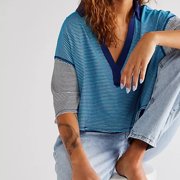 5. Free People On A Boat Boxy Crop Polo - Picture 8 of 11